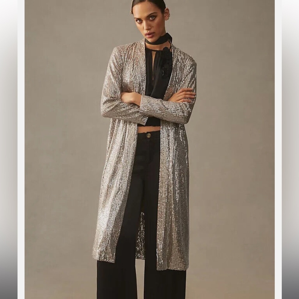 Anthropologie Mare Mare Sequin Duster